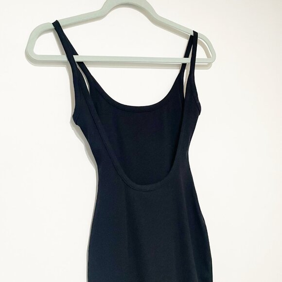 Women's All Things Golden Black The Lux Rib Low Back Mini Sleeveless Dress XS - Picture 5 of 11